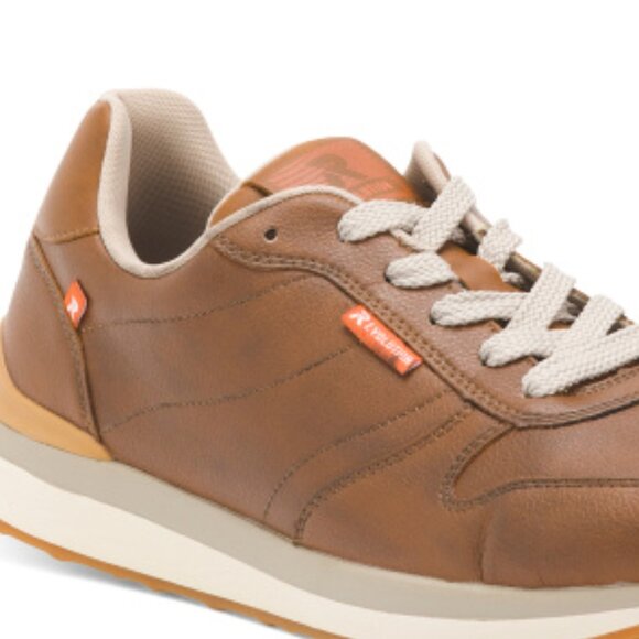 NEW RIEKER Leather Revolution Comfort Sneakers Brown for women 462tn - Picture 2 of 5